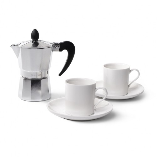 Fissman Komplekts:kafijas kanna 2 porcijām/120 ml ar 2 tasītēm un apakštasītēm image 1