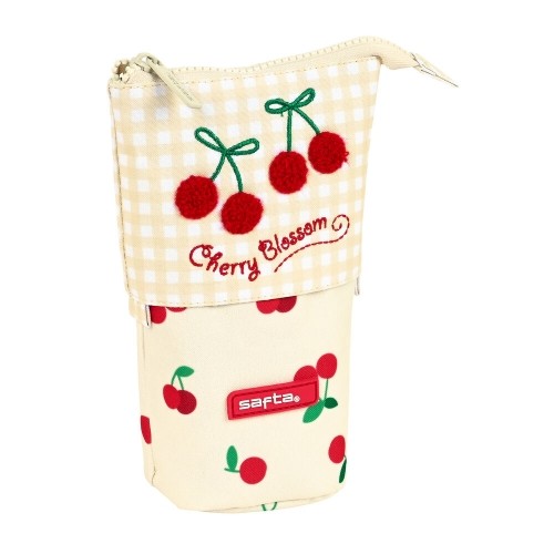 Pencil Holder Case Safta Cherry Beige (32 Pieces) image 1