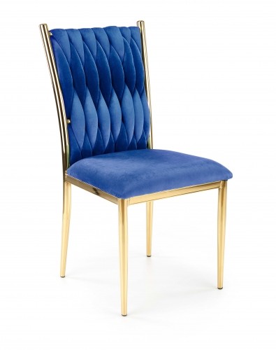 Halmar K436 chair color: dark blue / gold image 1