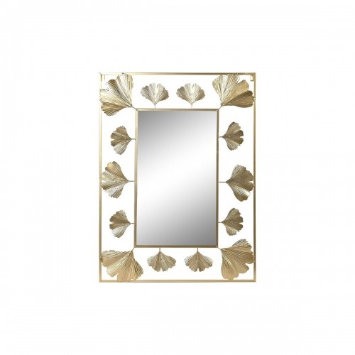 Настенное зеркало DKD Home Decor Зеркало Позолоченный Металл Алюминий Лист растения (71 x 1 x 97 cm) image 1