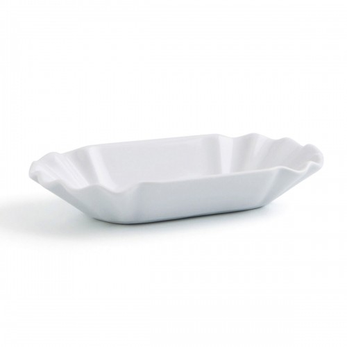 Snack tray Quid Gastro Fun White Ceramic 20,5 x 11 x 3,5 cm (12 Units) (Pack 12x) image 1