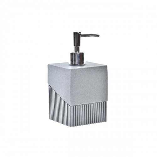 Дозатор мыла DKD Home Decor Серебристый Серый Смола PP (8,5 x 8,5 x 17,3 cm) image 1