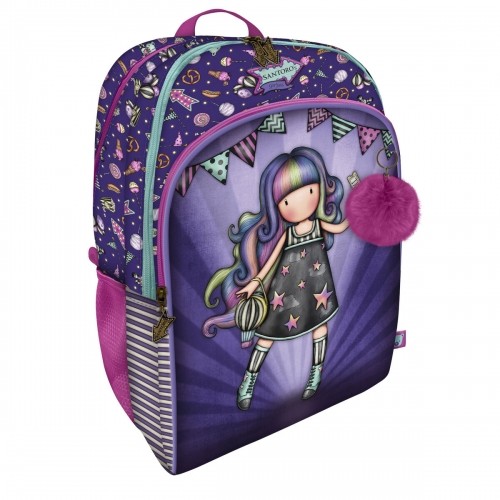School Bag Gorjuss Up and away Purple 34.5 x 43.5 x 22 cm image 1