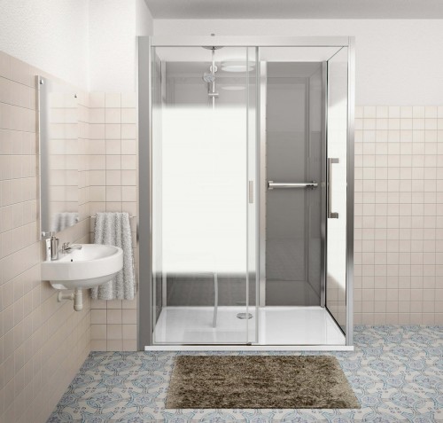 Roth Vinata® Comfort - Corner 677 × 1360 White/Flow 1416000770 Pilnībā aprīkota dušas kabīne image 1