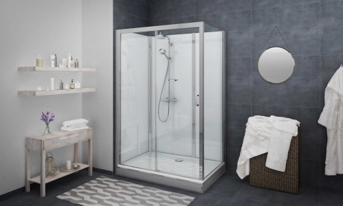 Roth Vinata® Comfort - Corner 777 × 1360 White/Clear 1416000313 Pilnībā aprīkota dušas kabīne image 1