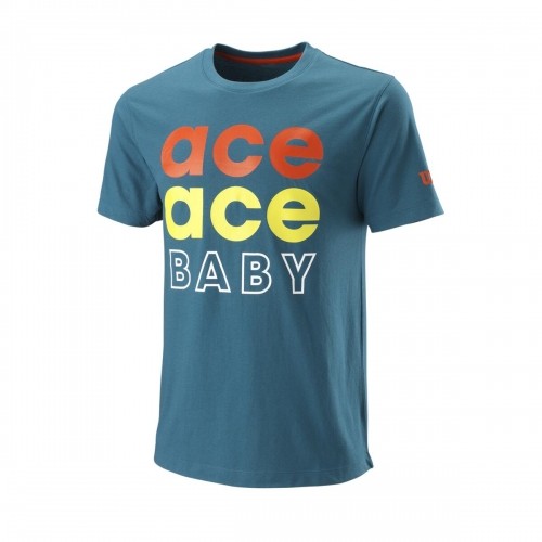 Wilson M ACE ACE BABY TECH TEE BLUE CORAL image 1
