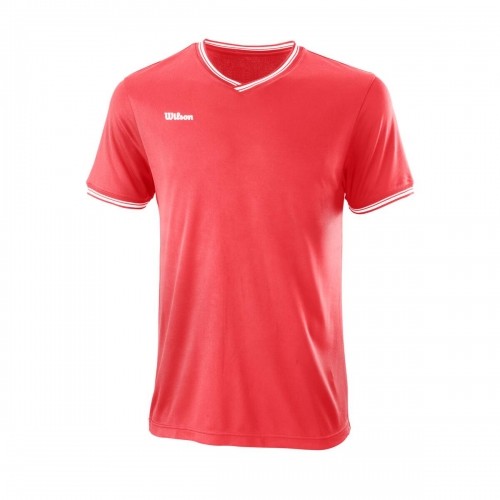 Wilson M TEAM II HIGH V-NECK Fiery Coral image 1
