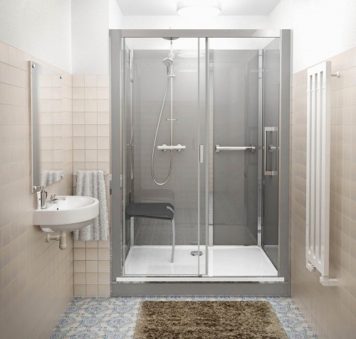 Roth Vinata® Comfort - NISCHE 777 × 1360 White/Clear 1416000357 Pilnībā aprīkota dušas kabīne image 1