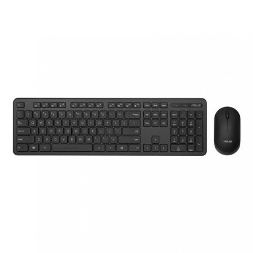 Asus Keyboard and Mouse Set CW100 Keyboard and Mouse Set,  Wireless, Mouse included, Batteries included, UI, Black image 1