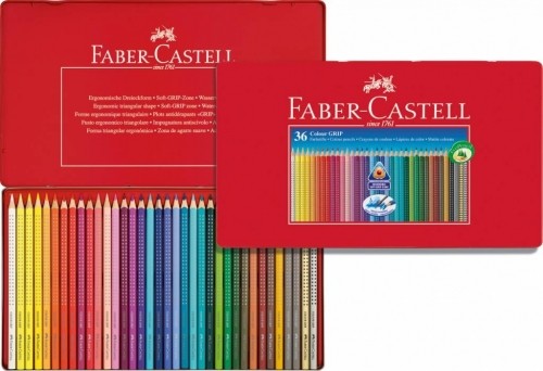Акварельный карандаши Faber-Castell Grip 36 - цветов image 1
