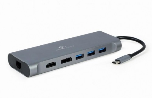 I/O ADAPTER USB-C TO HDMI/USB3/8IN1 A-CM-COMBO8-01 GEMBIRD image 1