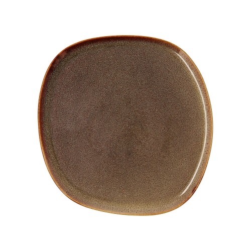 Flat plate Bidasoa Ikonic Ceramic Brown (26,5 x 25,7 x 1,5 cm) (Pack 4x) image 1