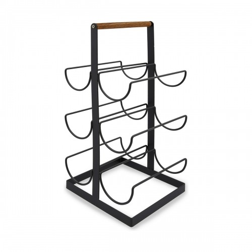 Bottle rack Quid Metal Wood (20 x 19 x 48 cm) image 1