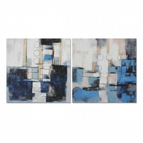Glezna DKD Home Decor Abstrakts Moderns (100 x 2,8 x 100 cm) (2 gb.) image 1