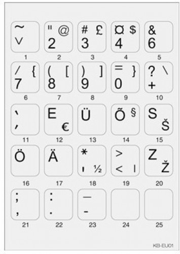 Kolm LÕvi (minipicto) Minipicto klaviatūras uzlīmes KB-EU-01GRY image 1