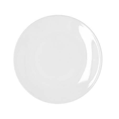Flat Plate Bidasoa Glacial Coupe White Ceramic 25 cm (6 Units) (Pack 6x) image 1