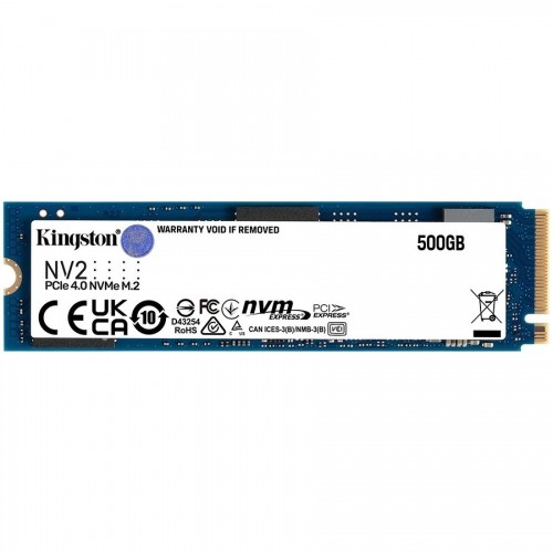 Kingston 500GB NV2 M.2 2280 PCIe 4.0 NVMe SSD, up to 3500/2100MB/s, 160TB, EAN: 740617329858 image 1