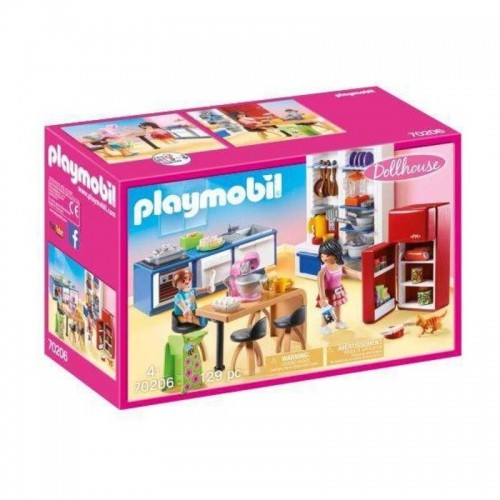 Playset Dollhouse Kitchen Playmobil 70206 (129 pcs) image 1