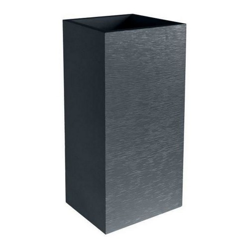 Plant pot EDA Graphit Grey Dark grey Plastic Squared 39,5 x 39,5 x 80 cm image 1