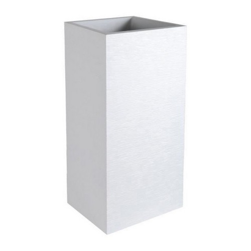 Plant pot EDA Graphit White Plastic Squared 39,5 x 39,5 x 80 cm image 1