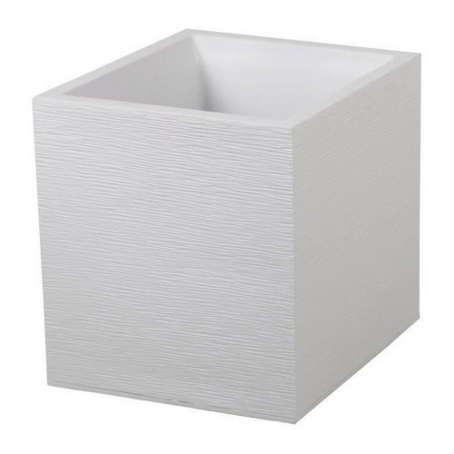 Plant pot EDA Graphit White Plastic Squared 39 x 39 x 43 cm image 1