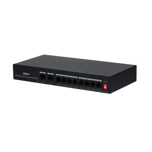 Switch|DAHUA|PFS3010-8ET-65|10|PoE ports 8|65 Watts|DH-PFS3010-8ET-65 image 1