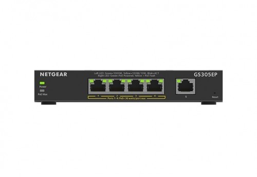 Netgear GS305EP switch unmanaged 5xGE (4xPoE+) image 1