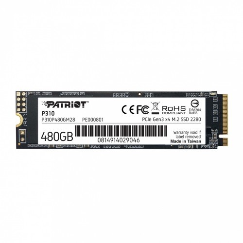 Patriot SSD drive P310 480GB M.2 2280 1700/1500 PCIe NVMe Gen3 x 4 image 1