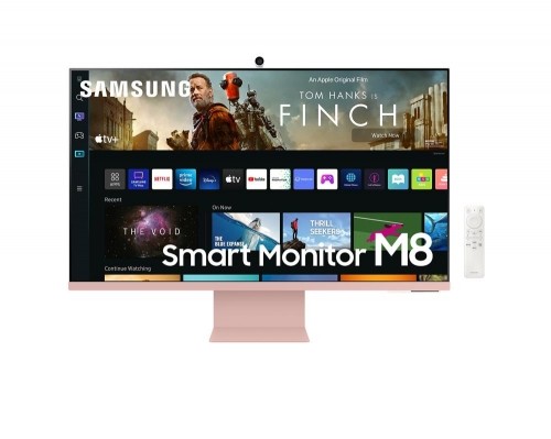 LCD Monitor|SAMSUNG|S32BM80PUU|32"|4K|Panel VA|3840x2160|16:9|60Hz|4 ms|Speakers|Camera|Height adjustable|Tilt|Colour Pink|LS32BM80PUUXEN image 1
