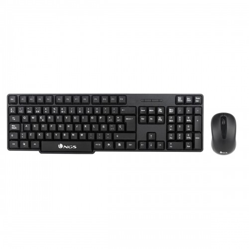 Keyboard and Mouse NGS NGS-KEYBOARD-0358 Black Wireless image 1
