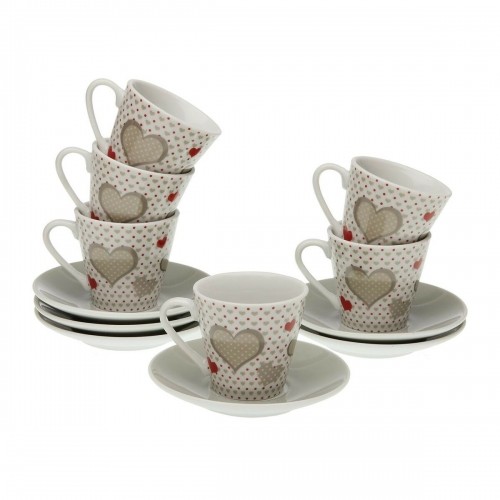 Komplekts ar kafijas tasēm Versa Sweet Porcelāns (6 Daudzums) image 1