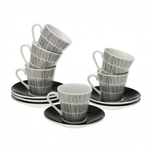 Komplekts ar kafijas tasēm Versa New Lines Porcelāns (6 Daudzums) image 1