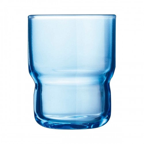 Glasses Arcoroc Log Bruhs Blue Glass 6 Pieces 160 ml image 1