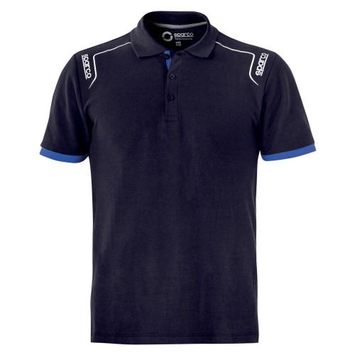 Short Sleeve Polo Shirt Sparco Tech Stretch Navy Blue image 1