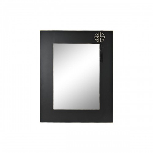 Настенное зеркало DKD Home Decor Ель Стеклянный Красный Чёрный Восточный Деревянный MDF (70 x 2 x 90 cm) image 1