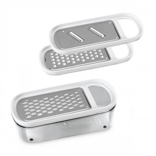 Grater with Container Metaltex Rap-Box 3-in-1 ABS Acrylic (21 cm) image 1