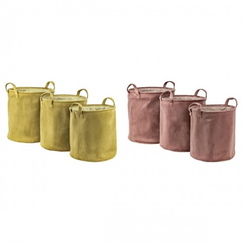 Basket set DKD Home Decor Polyester 38 x 38 x 40 cm (2 Units) image 1