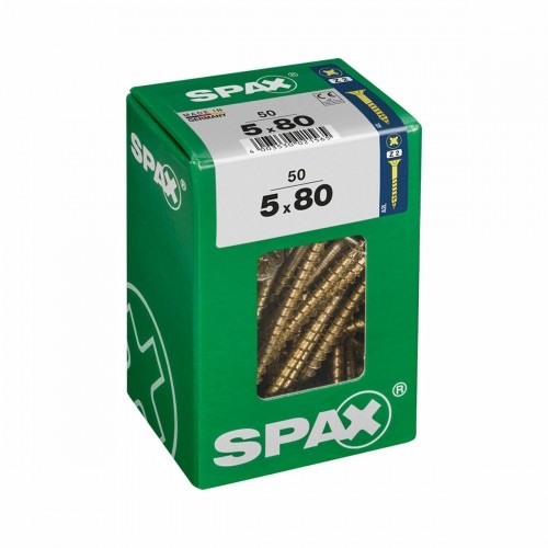 Box of screws SPAX Yellox Wood Flat head 50 Pieces (5 x 80 mm) image 1