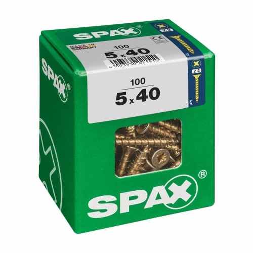 Screw Box SPAX Yellox Koks Plakana galva 100 Daudzums (5 x 40 mm) image 1