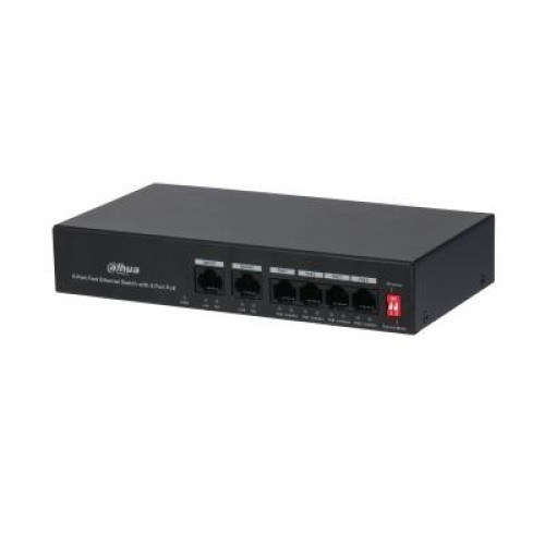 Switch|DAHUA|PFS3006-4ET-36|PoE ports 4|36 Watts|DH-PFS3006-4ET-36 image 1