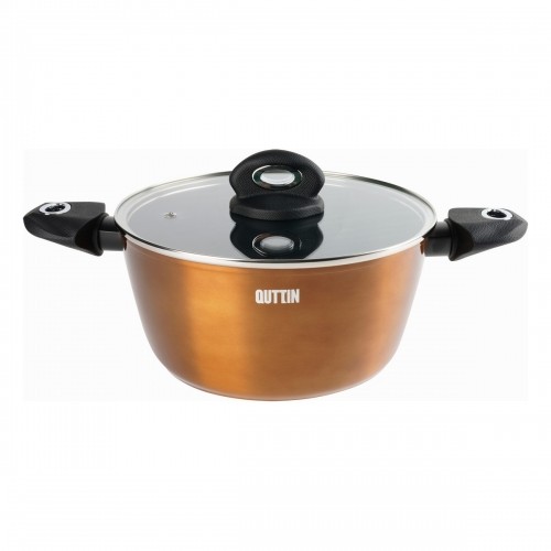 Casserole with lid Quttin Foodie Copper (24 x 9,5 cm) image 1