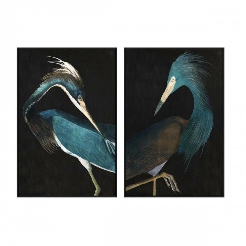 Картина DKD Home Decor Птица Восточный (80 x 4 x 120 cm) (2 штук) image 1