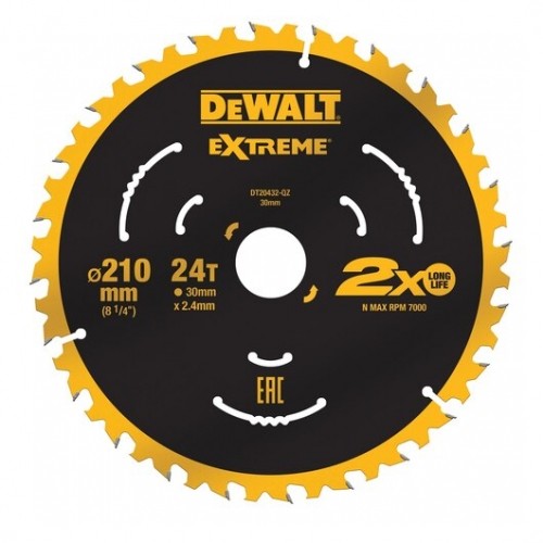 Dewalt (i) DeWALT Extreme Zāģripa 210x30mm 24T image 1