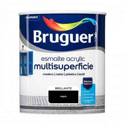 Akrila krāsa Bruguer Melns (750 ml) image 1