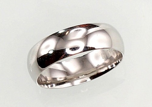 Серебряное обручальное кольцо #2100711(PRh-Gr), Серебро	925°, родий (покрытие), Размер: 20.5, 4.6 гр. image 1