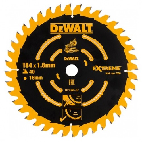 Dewalt AksesuĀri (i) DeWALT Zāģripa CSB 184x16x40T DCS365 image 1