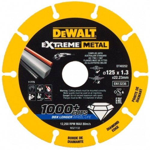 Dewalt AksesuĀri (i) DeWALT Extreme metal 125x22.23x1.3mm image 1
