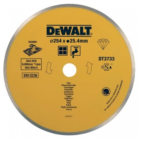 Dewalt AksesuĀri (i) DeWALT Dimanta ripa 254x25,4mm (flīzēm, keramika) image 1