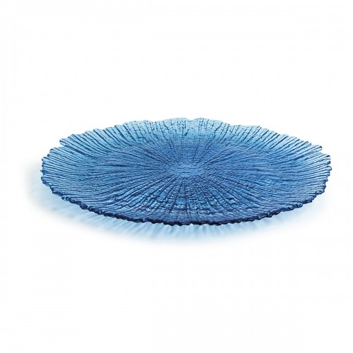 Плоская тарелка Quid Mar de Viento Синий Cтекло (Ø 32 cm) (Pack 6x) image 1