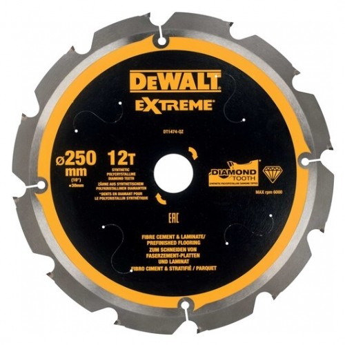 Dewalt AksesuĀri (i) DEWALT Zāģripa 250x30mm x12T image 1